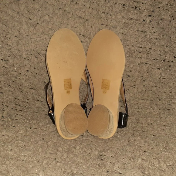 JEFFREY CAMPBELL-Columbo-Shiny Black Leather-CrissCross Slingback-S 10-Excellent - Picture 7 of 7